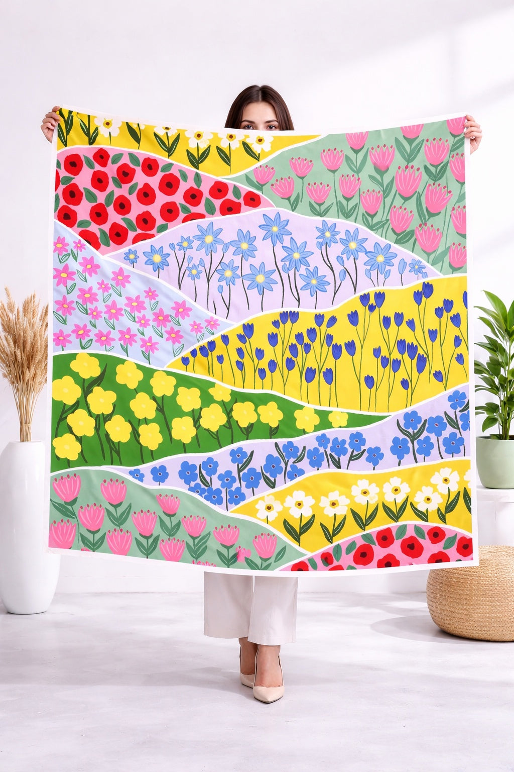 Ceria – Vibrant Floral Patchwork Hijab